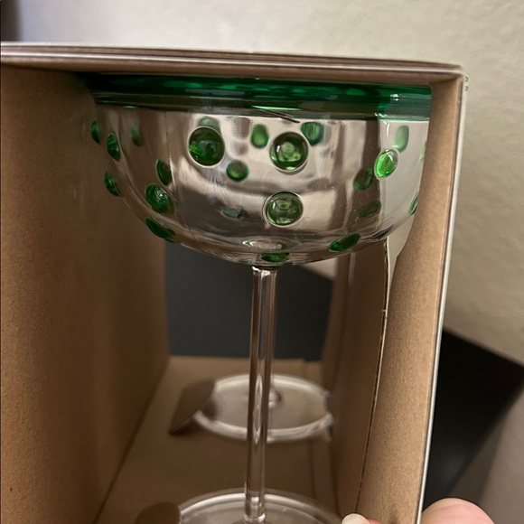 Kate Spade x Target NIB 8.11-Ounce 4-Piece Polka Dot Acrylic Coupe Drinkware Set - Picture 12 of 16